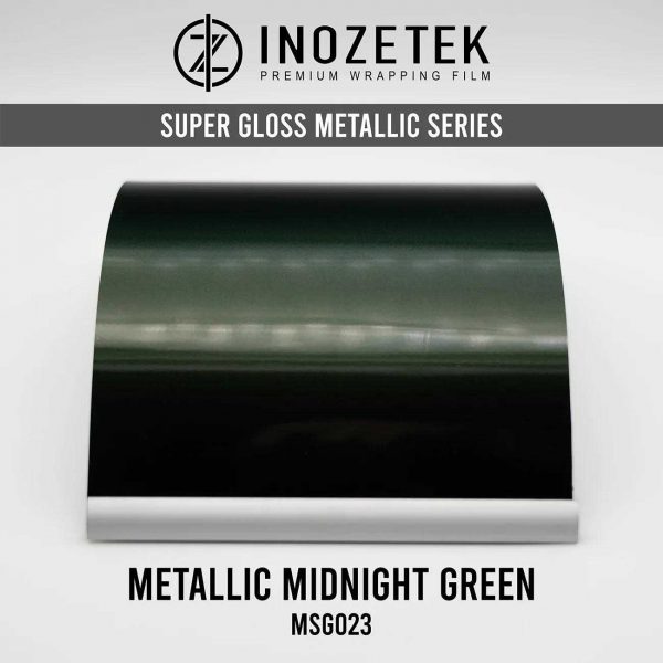 ציפוי חלק מבריק - ירוק כהה מטאלי 1.52מ' על 20מ' - Inozetek